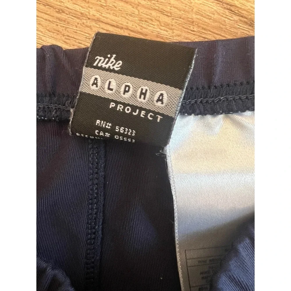 VTG Nike Alpha‎ Project Kids Navy Blue Compression Athletic Shorts Size L 12-14